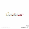 boucles d'oreilles multicolore femme en pierres naturelles et corail rouge plaqué or ou argent