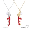 corail rouge ras de cou pendentif rouge plaqué or ou argent femme fait sur mesure en France