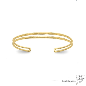 bracelet femme jonc en plaqué or