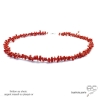 corail véritable rouge ras du cou femme fait à la main en France
