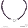 collier en rubis véritable avec fermoir bouée en argent massif fait sur mesure à la main