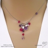 Collier améthyste et argent massif 925, bijou artisanal fait main en France, création by Alicia