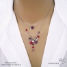 collier violet femme artisanal en améthyste et argent réalisé à la main en France