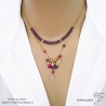 collier violet femme artisanal en améthyste et plaqué or réalisé à la main en France