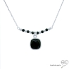 ras de cou onyx noire argent massif femme réalisé sur mesure en France