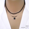 collier pierre naturelle noire agate argent bijou créateur