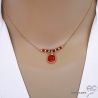 collier orange femme en pierre cornaline et plaqué or fait main en France