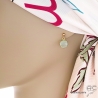 boucles d'oreilles en calcédoine aqua et plaqué or 3 microns, boucles femme pendantes en pierre naturelle vert fait main
