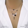 collier noir femme artisanal en agate noire et argent réalisé à la main en France