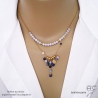 bijoux créateur collier bleu femme en plaqué or et lapis-lazuli fait sur mesure à la main