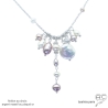 Collier breloques perles naturelles blanc et rose en argent massif – perle baroque et perles de culture – By Alicia Paris