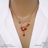 collier orange femme artisanal en cornaline et plaqué or réalisé à la main en France