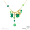 Collier Agate Verte et Plaqué Or – Bijou Artisanal Fait Main en France