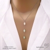 Collier cravatte jade et argent massif 925 fait main en France