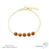 bracelet femme pierre amazonite sur une chaîne fine en plaqué or réalisé à la main sur mesure en France