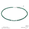 collier vert femme en argent et pierre naturelle verte malachite créateur français