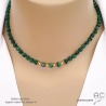 collier malachite femme pierre naturelle et plaqué or artisanal