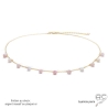 collier pampilles opal rose sur chaîne plaqué or fait main en France