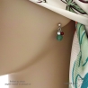Boucles d’oreilles artisanales en aventurine et cornaline portées – finition argent massif