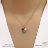 collier artisanal en aventurine et cornaline, finition plaqué or, créateur français