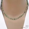 Collier aventurine et argent massif, ras de cou pierre naturelle verte, création by Alicia