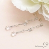 Boucles d'oreilles cristal de roche et étoile argent massif, bijoux femme pierre naturelle fait main en France Boucles d'oreilles cristal de roche et étoile argent massif, bijoux femme pierre naturelle fait main en France