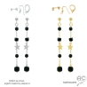 Boucles d'oreilles en onyx noire et étoile plaqué or ou argent, fait main, création by Alicia Boucles d'oreilles en onyx noire et étoile plaqué or ou argent, fait main, création by Alicia