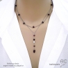 Collier pendentif long rouge bordeaux en grenat et étoile argent création by Alicia Paris Collier pendentif long rouge bordeaux en grenat et étoile argent création by Alicia Paris