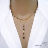 Collier pendentif long rouge bordeaux en grenat et étoile plaqué or création by Alicia Paris Collier pendentif long rouge bordeaux en grenat et étoile plaqué or création by Alicia Paris