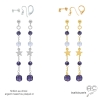 Boucles d'oreilles en améthyste et étoile plaqué or ou argent, fait main, création by Alicia