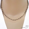 Collier iolite (saphir d'eau) et argent doré, ras de cou pierre naturelle, création by Alicia