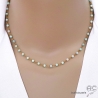 Collier amazonite et argent doré, ras de cou pierre naturelle, création by Alicia