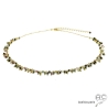 ras de cou doré femme en pierre semi-précieuse tourmaline multicolore