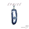 Pendentif agate bleue et tanzanite, argent massif