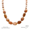 collier femme pierres semi-précieuses pierre de soleil argent ou plaqué or fait main en France