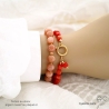 bijou femme bracelet en pierres naturelles sur élastique pierre de soleil fait main sur mesure