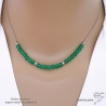 collier vert femme pierre verte onyx sur une chaîne en argent massif, fait main sur mesure
