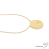 Collier médaille ronde "Soleil couchant" en plaqué or