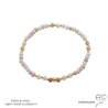 bracelet opale rose plaqué or, pierre naturelle, fin, raffiné, femme, créateur français