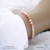 Bracelet opale rose, finition plaqué or ou argent, fait main création by Alicia