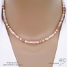 Collier opale rose, finition en plaqué or ou argent, fait main création by Alicia