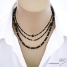 ras du cou pierre naturelle discret intemporel artisanal collier spinelle noire femme