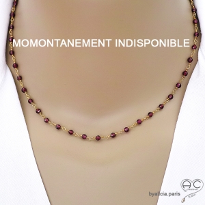 Collier grenat et argent...