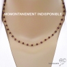 Collier grenat et argent doré, ras de cou pierre naturelle, création by Alicia