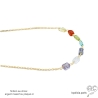 collier multicolore en pierres naturelles plaqué or ou argent réalisé à la main en France