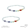 bracelet multicolore en pierres naturelles finition plaqué or ou argent fait main en France