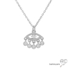pendentif oeil argent avec pampilles en zirconium brillant
