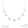 collier pampilles gouttes en améthyste verte finition plaqué or ou argent, artisanal