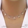 Collier amethyste verte, prasiolite, pampilles gouttes, ras de cou fin, pierre fine, fait main, création by Alicia
