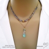 collier pierres naturelles pastel artisanal fait main créateur français